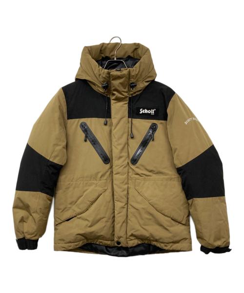 Schott（ショット）Schott (ショット) ダウンジャケット ブラウン×ブラック サイズ:Sの古着・服飾アイテム