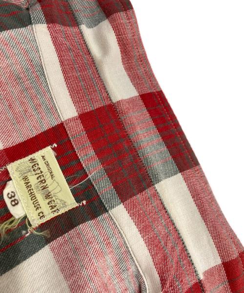 WAREHOUSE（ウエアハウス）WAREHOUSE (ウエアハウス) チェックウエスタンシャツ レッド サイズ:38の古着・服飾アイテム