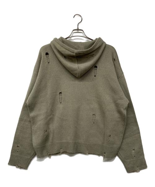 BREATH（ブレス）BREATH (ブレス) SOUTHSIDE CROSS DAMAGE MOHAIR HOODIE / サウスサイド クロス ダメージ モヘア フーディ ベージュ サイズ:Ｍの古着・服飾アイテム