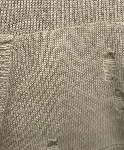 BREATH（ブレス）BREATH (ブレス) SOUTHSIDE CROSS DAMAGE MOHAIR HOODIE / サウスサイド クロス ダメージ モヘア フーディ ベージュ サイズ:Ｍの古着・服飾アイテム