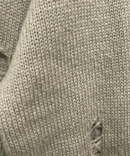 BREATH（ブレス）BREATH (ブレス) SOUTHSIDE CROSS DAMAGE MOHAIR HOODIE / サウスサイド クロス ダメージ モヘア フーディ ベージュ サイズ:Ｍの古着・服飾アイテム