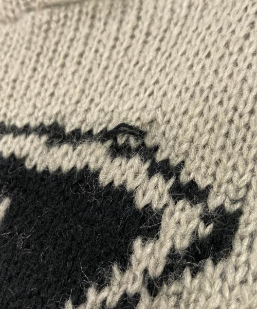 BREATH（ブレス）BREATH (ブレス) SOUTHSIDE CROSS DAMAGE MOHAIR HOODIE / サウスサイド クロス ダメージ モヘア フーディ ベージュ サイズ:Ｍの古着・服飾アイテム