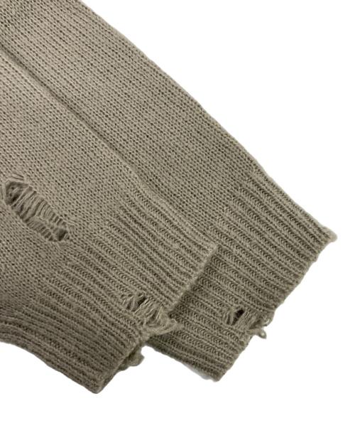 BREATH（ブレス）BREATH (ブレス) SOUTHSIDE CROSS DAMAGE MOHAIR HOODIE / サウスサイド クロス ダメージ モヘア フーディ ベージュ サイズ:Ｍの古着・服飾アイテム