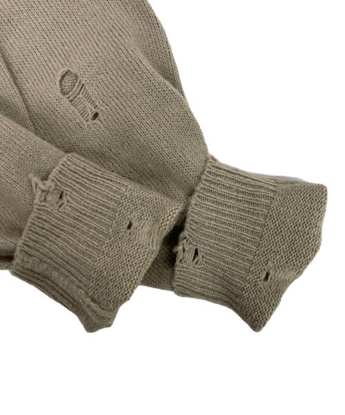 BREATH（ブレス）BREATH (ブレス) SOUTHSIDE CROSS DAMAGE MOHAIR HOODIE / サウスサイド クロス ダメージ モヘア フーディ ベージュ サイズ:Ｍの古着・服飾アイテム