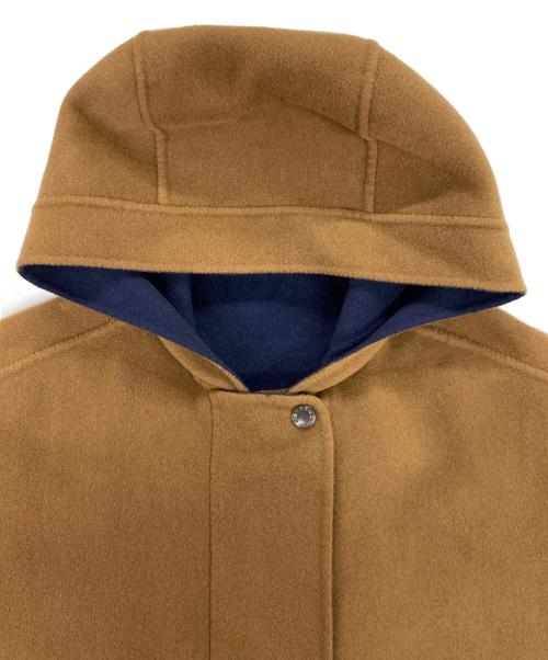 Max Mara WEEK END LINE（マックスマーラ ウイークエンドライン）Max Mara WEEK END LINE (マックスマーラ ウイークエンドライン) リバーシブルオーバーサイズウールフードコート ネイビー サイズ:38の古着・服飾アイテム