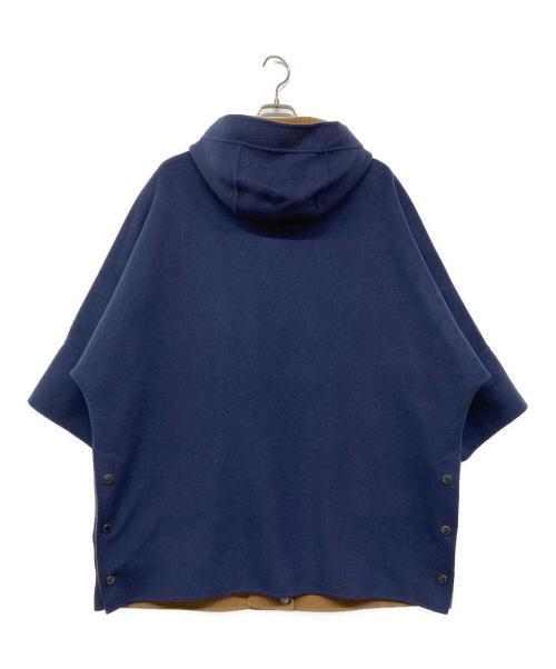 Max Mara WEEK END LINE（マックスマーラ ウイークエンドライン）Max Mara WEEK END LINE (マックスマーラ ウイークエンドライン) リバーシブルオーバーサイズウールフードコート ネイビー サイズ:38の古着・服飾アイテム