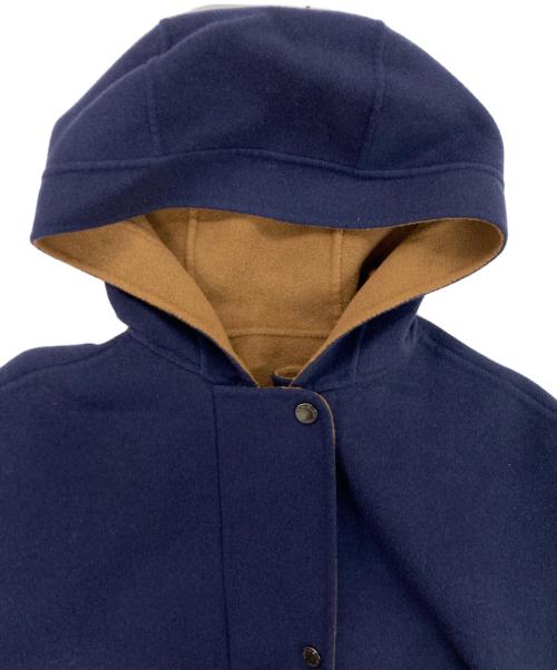 Max Mara WEEK END LINE（マックスマーラ ウイークエンドライン）Max Mara WEEK END LINE (マックスマーラ ウイークエンドライン) リバーシブルオーバーサイズウールフードコート ネイビー サイズ:38の古着・服飾アイテム