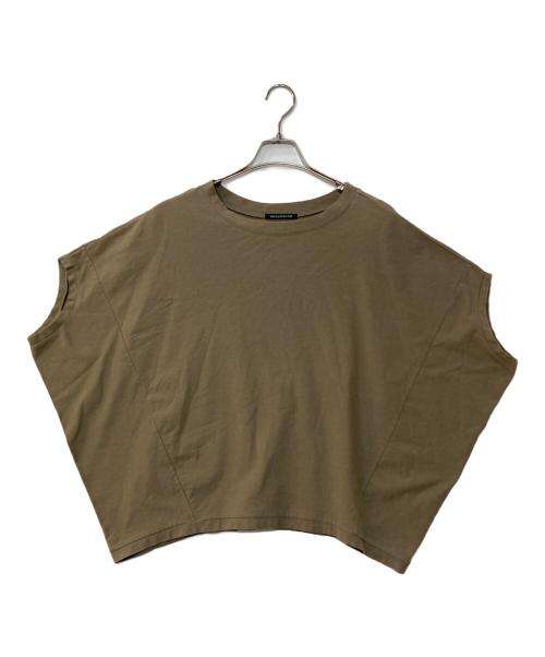 mizuiro-ind（ミズイロインド）mizuiro-ind (ミズイロインド) ワイド カットソー ブラウン サイズ:記載なしの古着・服飾アイテム