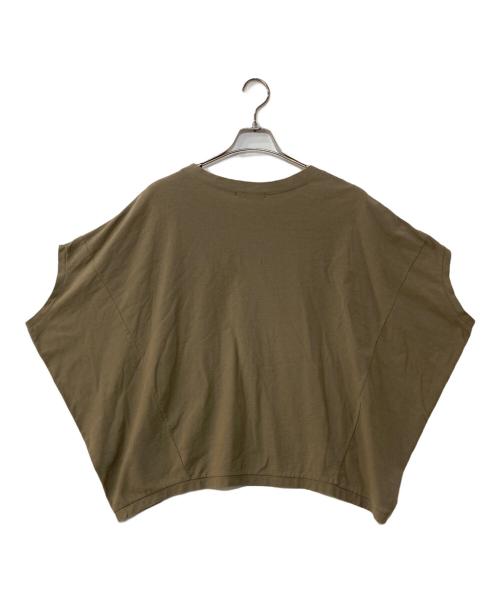 mizuiro-ind（ミズイロインド）mizuiro-ind (ミズイロインド) ワイド カットソー ブラウン サイズ:記載なしの古着・服飾アイテム