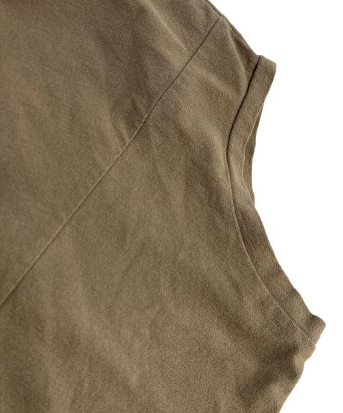 mizuiro-ind（ミズイロインド）mizuiro-ind (ミズイロインド) ワイド カットソー ブラウン サイズ:記載なしの古着・服飾アイテム