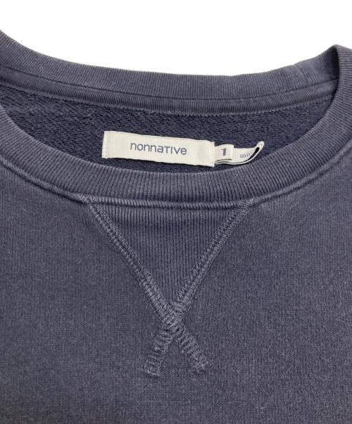 nonnative（ノンネイティブ）nonnative (ノンネイティブ) DWELLER CREW PULLOVER S/S COTTON SWEAT OVERDYED ネイビー サイズ:1の古着・服飾アイテム