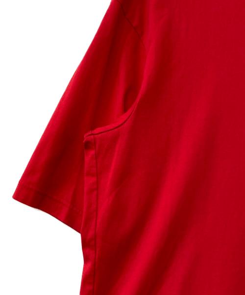 N.HOOLYWOOD（エヌ ハリウッド）N.HOOLYWOOD (エヌ ハリウッド) RANDOM TUCKED CREW NECK T-SHIRT Tシャツ レッド サイズ:38の古着・服飾アイテム