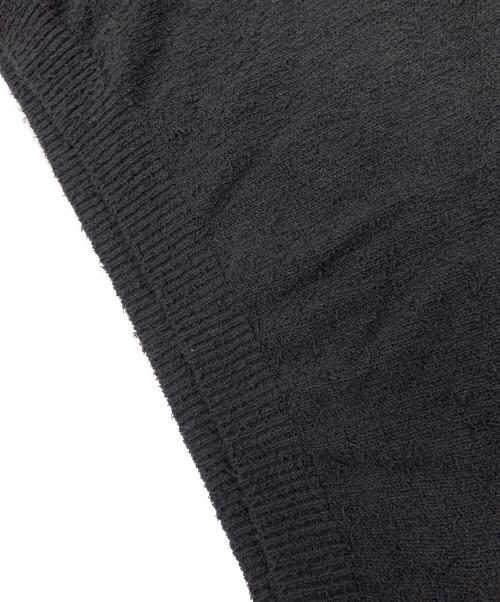 MINEDENIM（マインデニム）MINEDENIM (マインデニム) Snarl yarn Nosleave Hoodie / スナールヤーンノースリーブニット ブラックの古着・服飾アイテム