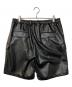 MSML (エムエスエムエル) WIDE CARGO SHORTS FAKE LEATHER フェイクレザーハーフパンツ ブラック サイズ:XL：6000円