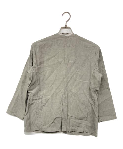 evam eva（エヴァムエヴァ）evam eva (エヴァムエヴァ) water linen jacket グレー サイズ:Mの古着・服飾アイテム