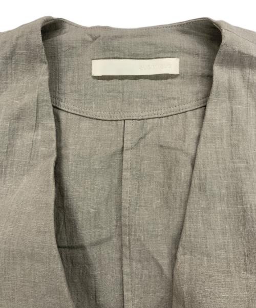 evam eva（エヴァムエヴァ）evam eva (エヴァムエヴァ) water linen jacket グレー サイズ:Mの古着・服飾アイテム