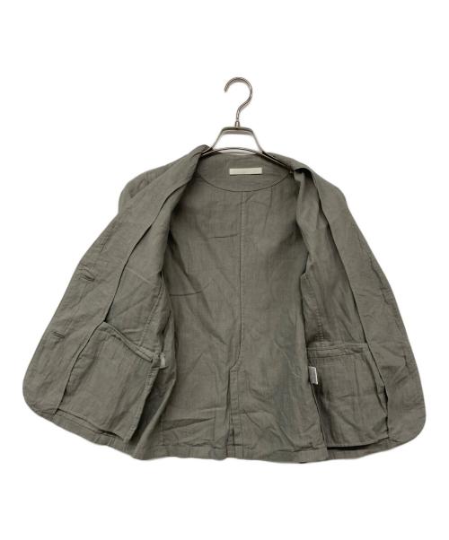 evam eva（エヴァムエヴァ）evam eva (エヴァムエヴァ) water linen jacket グレー サイズ:Mの古着・服飾アイテム