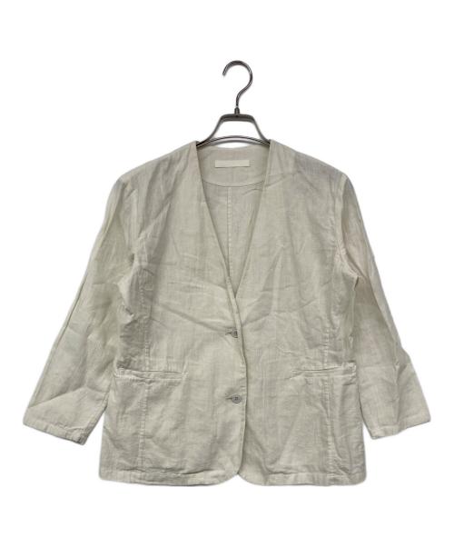 evam eva（エヴァムエヴァ）evam eva (エヴァムエヴァ) water linen jacket アイボリー サイズ:Mの古着・服飾アイテム