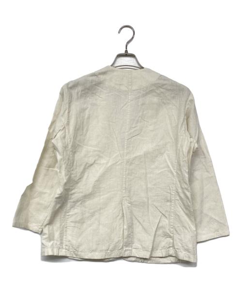 evam eva（エヴァムエヴァ）evam eva (エヴァムエヴァ) water linen jacket アイボリー サイズ:Mの古着・服飾アイテム