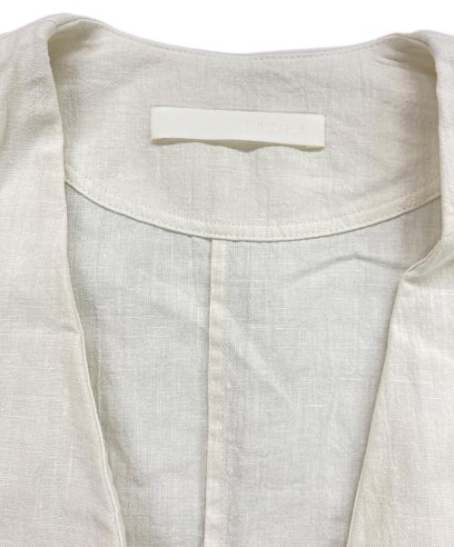 evam eva（エヴァムエヴァ）evam eva (エヴァムエヴァ) water linen jacket アイボリー サイズ:Mの古着・服飾アイテム