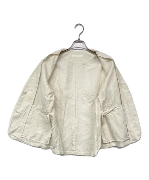 evam eva（エヴァムエヴァ）evam eva (エヴァムエヴァ) water linen jacket アイボリー サイズ:Mの古着・服飾アイテム