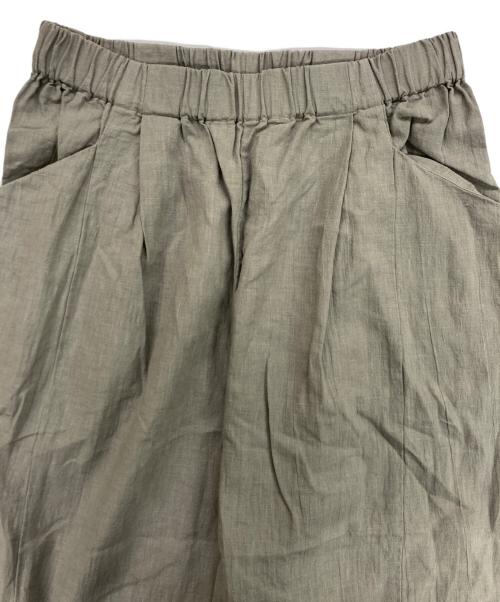evam eva（エヴァムエヴァ）evam eva (エヴァムエヴァ) water linen crroped pants グレー サイズ:Mの古着・服飾アイテム