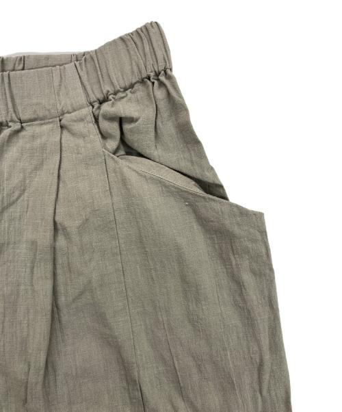 evam eva（エヴァムエヴァ）evam eva (エヴァムエヴァ) water linen crroped pants グレー サイズ:Mの古着・服飾アイテム