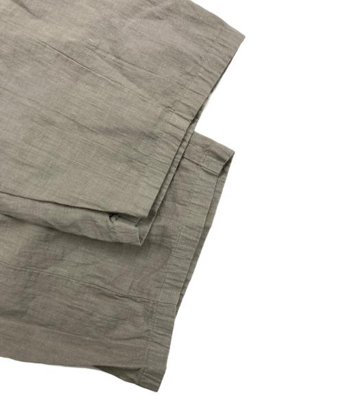 evam eva（エヴァムエヴァ）evam eva (エヴァムエヴァ) water linen crroped pants グレー サイズ:Mの古着・服飾アイテム