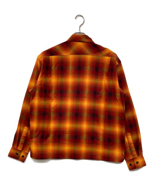 WOKE EDGE（ウォーク エッジ）WOKE EDGE (ウォーク エッジ) Ombre Shadow Check Shirt オレンジ サイズ:M 未使用品の古着・服飾アイテム