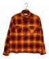 WOKE EDGE（ウォーク エッジ）の古着「Ombre Shadow Check Shirt」｜オレンジ