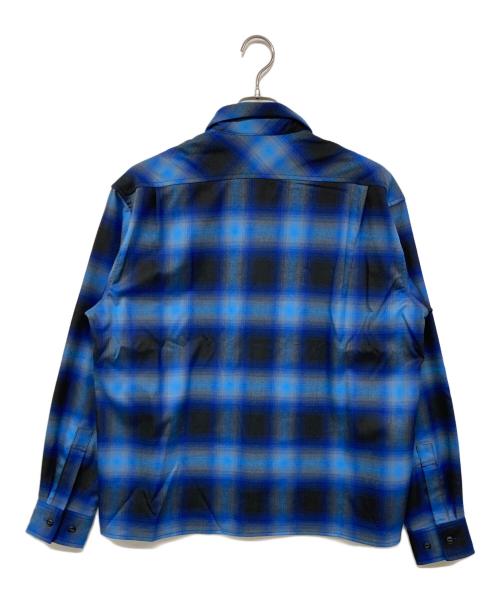 WOKE EDGE（ウォーク エッジ）WOKE EDGE (ウォーク エッジ) Ombre Shadow Check Shirt ネイビー サイズ:M 未使用品の古着・服飾アイテム