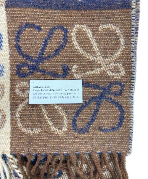 LOEWE（ロエベ）LOEWE (ロエベ) チェック柄アナグラムマフラー マルチカラーの古着・服飾アイテム