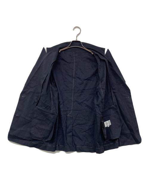 23区（ニジュウサンク）23区 (ニジュウサンク) リネンダブルジャケット ネイビー サイズ:44の古着・服飾アイテム