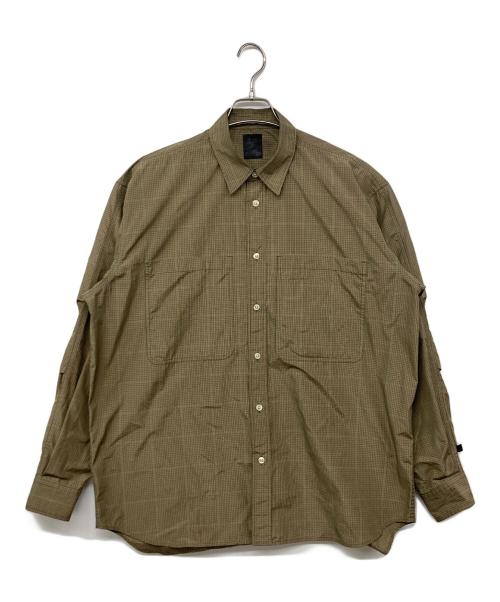 DAIWA PIER39（ダイワ ピア39）DAIWA PIER39 (ダイワ ピア39) TECH WORK SHIRTS L/S GUN CLUB PLAIDS ブラウン サイズ:Mの古着・服飾アイテム