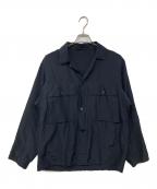 COMOLIコモリ）の古着「Silk Utility Jacket / シルクユーティリティシャツジャケット」｜ブラック