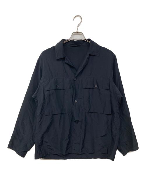 COMOLI（コモリ）COMOLI (コモリ) Silk Utility Jacket / シルクユーティリティシャツジャケット ブラック サイズ:1の古着・服飾アイテム