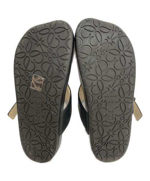 LOEWE（ロエベ）LOEWE (ロエベ) EASE SANDAL イーズサンダル ブラック サイズ:38の古着・服飾アイテム