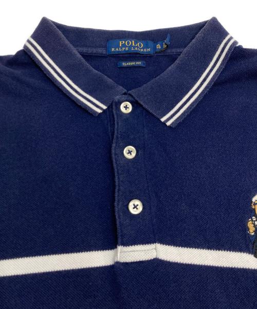 POLO RALPH LAUREN（ポロ・ラルフローレン）POLO RALPH LAUREN (ポロ・ラルフローレン) ポロベアポロシャツ ネイビー サイズ:XLの古着・服飾アイテム