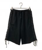 dig your own graveデグヨアオウングレイブ）の古着「LACEUPSHORTS」｜ブラック