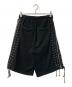 dig your own grave (デグヨアオウングレイブ) LACEUPSHORTS ブラック サイズ:S：5000円