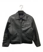 Rugby North Americaラグビーノースアメリカ）の古着「レザージャケット レザートラッカージャケット」｜ブラック