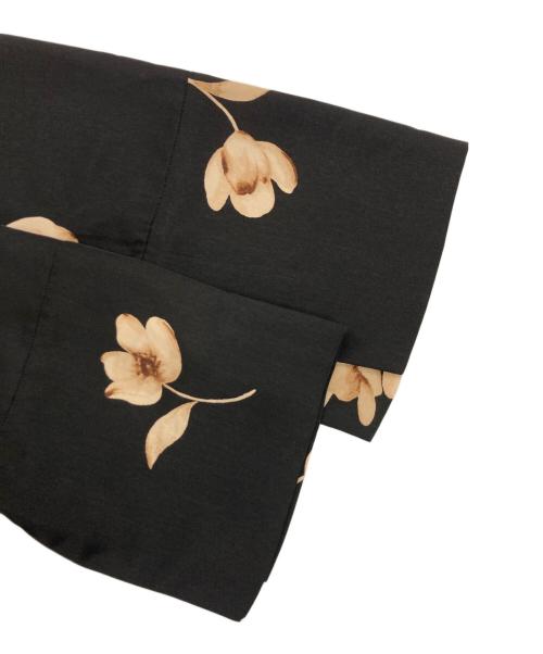 CLANE（クラネ）CLANE (クラネ) W FACE GATHER SWITCH ONEPIECE / フラワーロングワンピース ブラック サイズ:1の古着・服飾アイテム