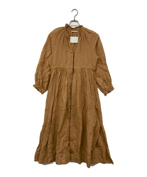 ne quittez pas（ヌキテパ）ne quittez pas (ヌキテパ) ブラウスワンピース ベージュ サイズ:FREEの古着・服飾アイテム