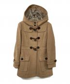 BURBERRY BLUE LABELバーバリーロンドンブルーレーベル）の古着「ダッフルコート ノバチェック ホース型押し」｜ベージュ