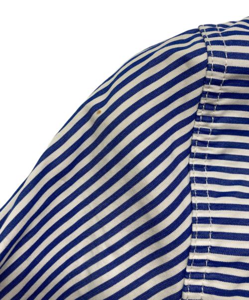CELINE（セリーヌ）CELINE (セリーヌ) バンドカラーPOストライプシャツ ブルー サイズ:34の古着・服飾アイテム