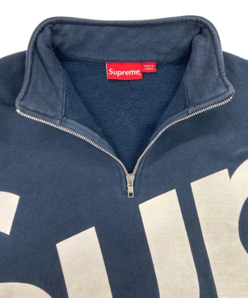 SUPREME（シュプリーム）SUPREME (シュプリーム) Half Zip  Pullover / ハーフジッププルオーバー 15AW   ネイビー サイズ:Mの古着・服飾アイテム