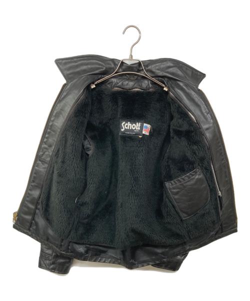 Schott（ショット）Schott (ショット) ライナー付ライダース トラッカージャケット ブラック サイズ:36の古着・服飾アイテム