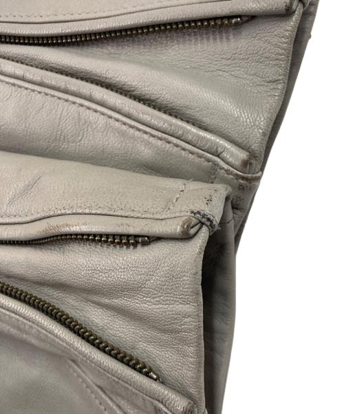 AVIREX（アヴィレックス）AVIREX (アヴィレックス) ROAD / ロード 撥水レザージャケット グレー サイズ:Lの古着・服飾アイテム