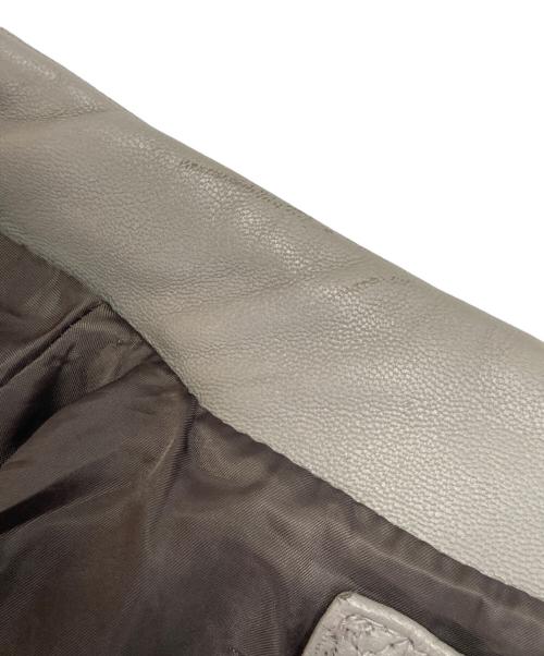 AVIREX（アヴィレックス）AVIREX (アヴィレックス) ROAD / ロード 撥水レザージャケット グレー サイズ:Lの古着・服飾アイテム