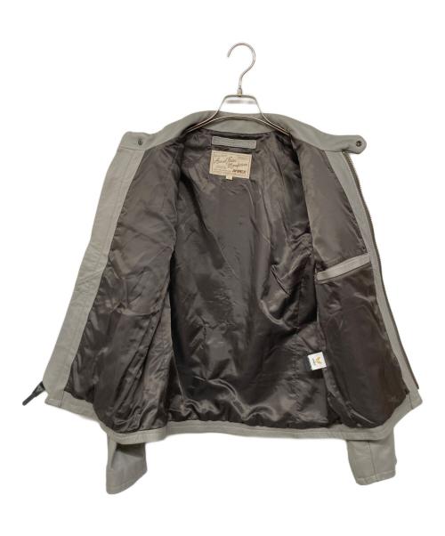 AVIREX（アヴィレックス）AVIREX (アヴィレックス) ROAD / ロード 撥水レザージャケット グレー サイズ:Lの古着・服飾アイテム